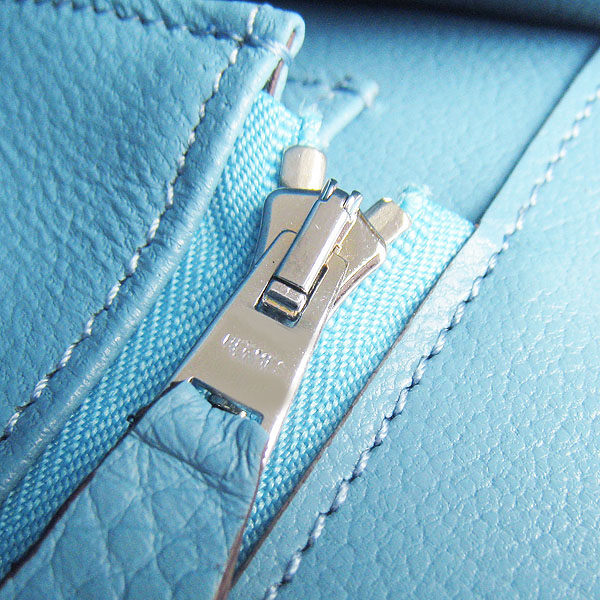7A Hermes Oxhide Leather Message Bag Blue H017 - Click Image to Close